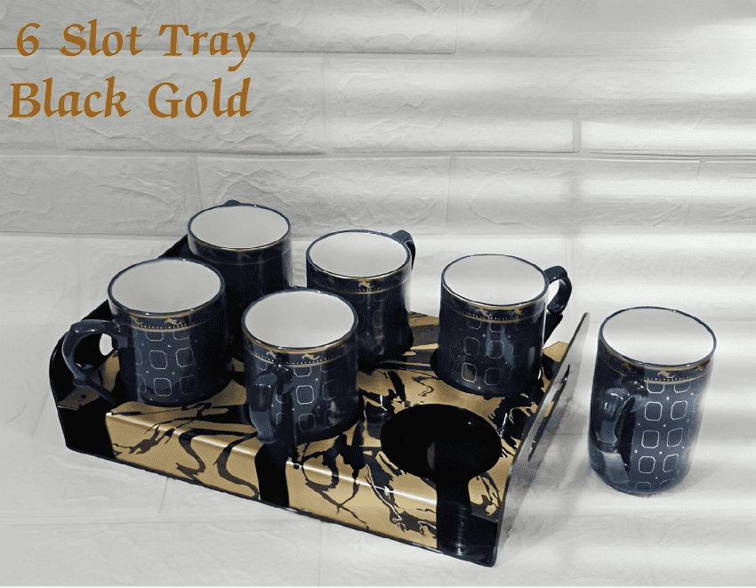 6 Slot Glass Holder Tray, Acrylic Glass Serving Tray, 6 Slot Tray with Cutout Handles, Cup Display for Kitchenware 6 Slot Glass Holder Tray, Acrylic Glass Serving Tray, 6 Slot Tray with Cutout Handles, Cup Display for Kitchenware